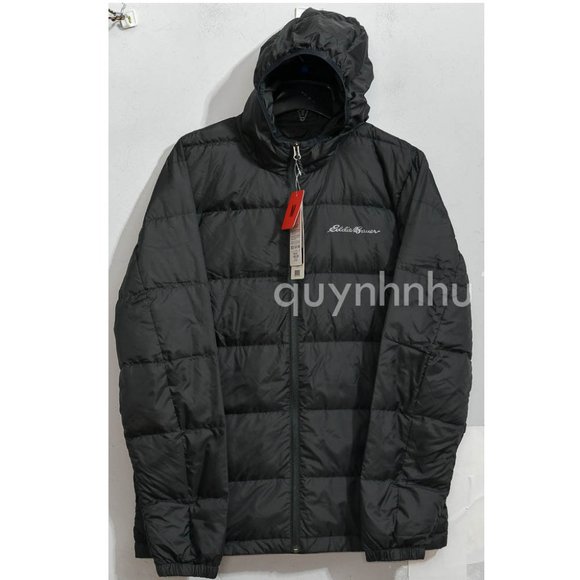 Eddie Bauer Men’s Hooded Down Jacket IN BLACK - Picture 2 of 7